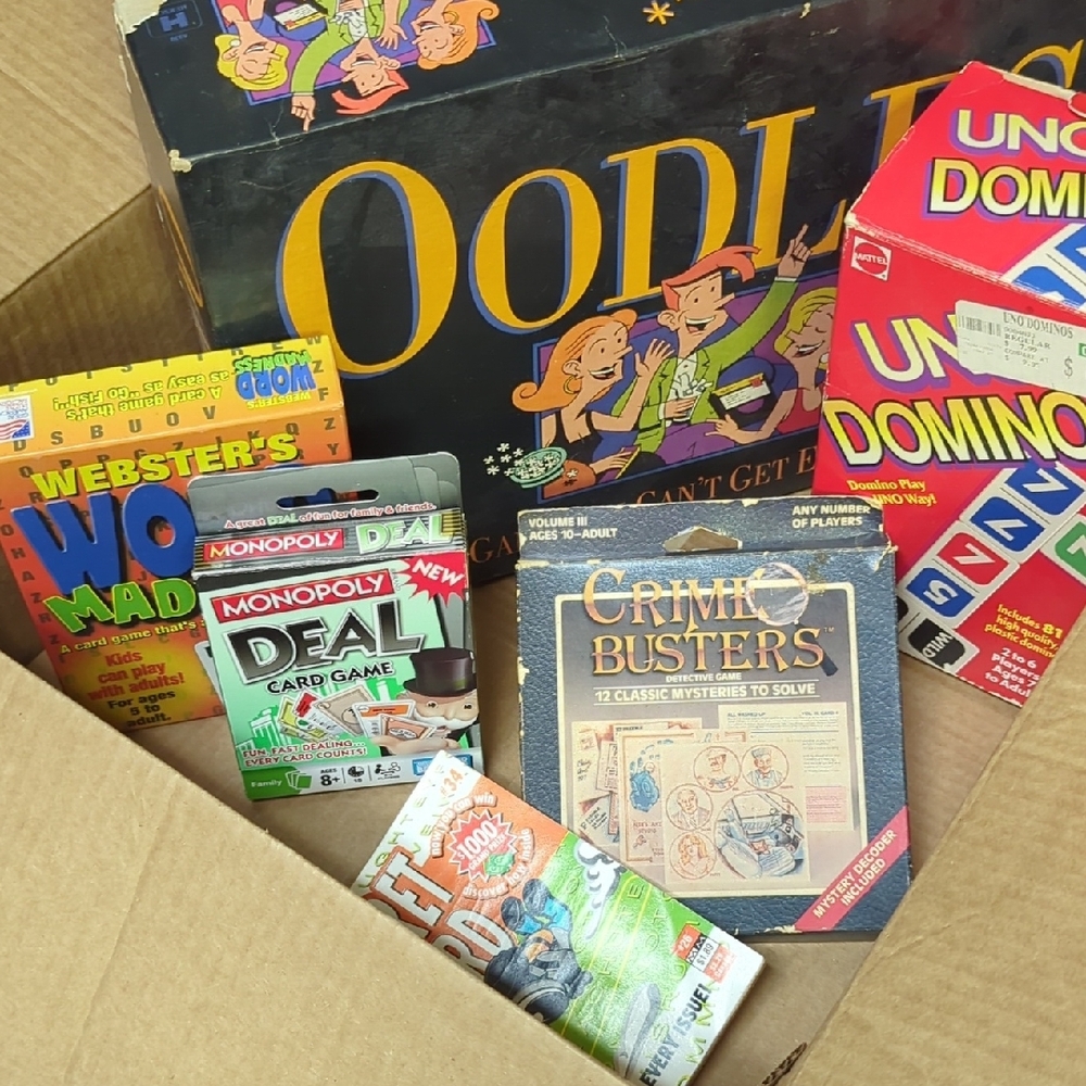 Board Game Collection with Colorful Designs